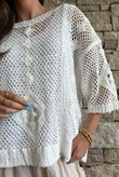 Dakota Crochet Top White